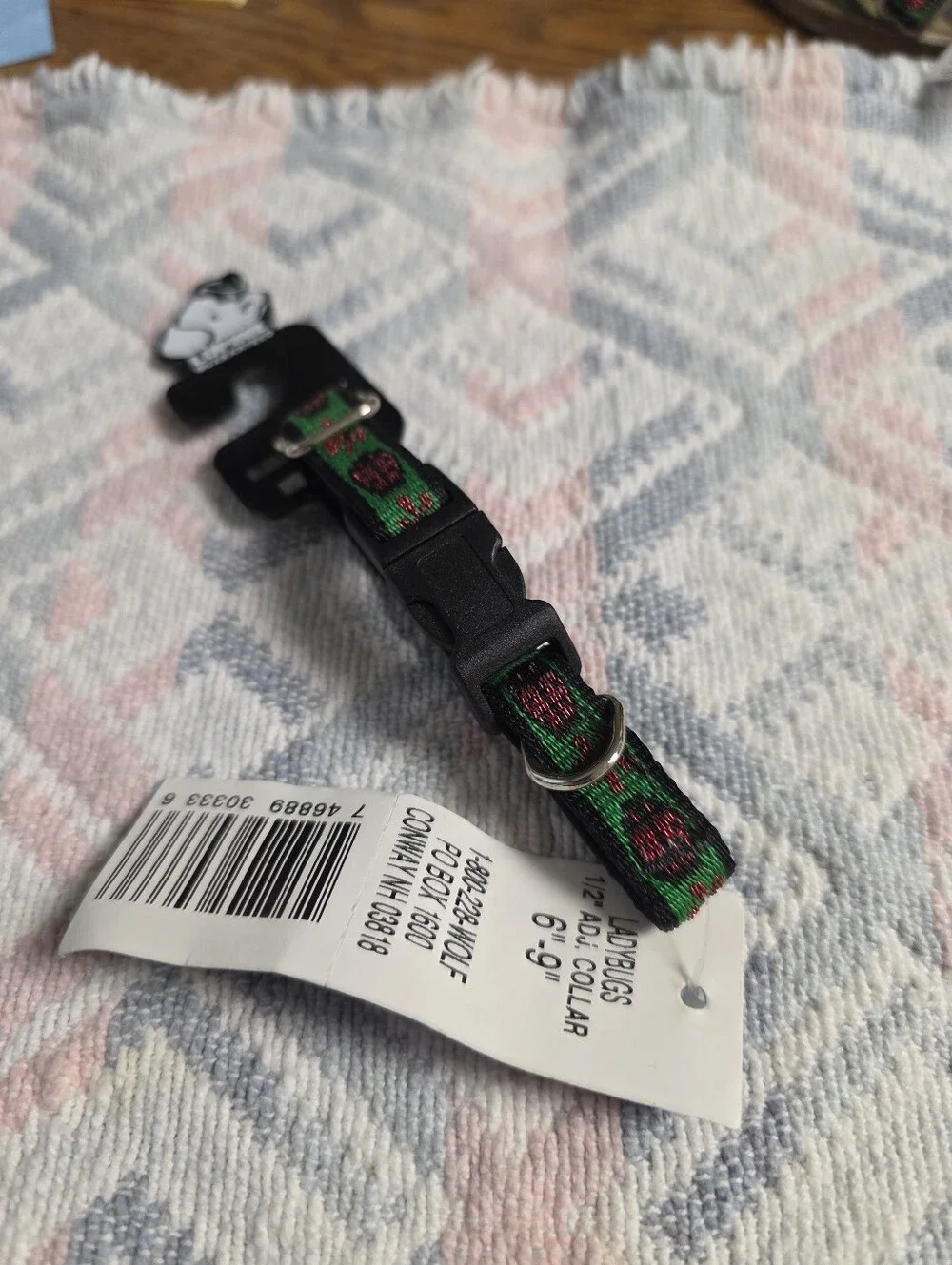 Lupine Ladybugs Small Dog Collar